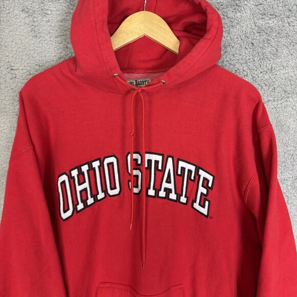 S Ohio State University Hoodie Mens L Red Steve And Barry’s Embroidered - Picture 2 of 7